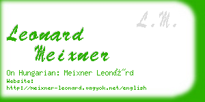 leonard meixner business card
